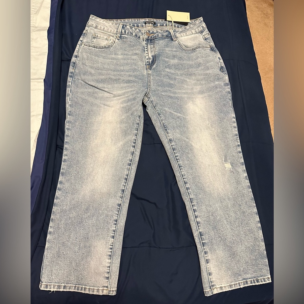 Flamingals Light Blue Denim Jeans 2XL NWT